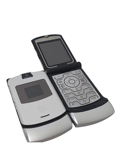 Motorola RAZR V3 Retro Flip Silver Unlocked